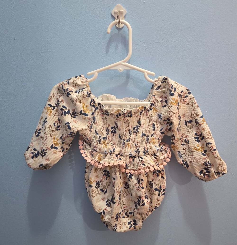 RZ by Rachel Zoe Floral Romper Size 0/3M